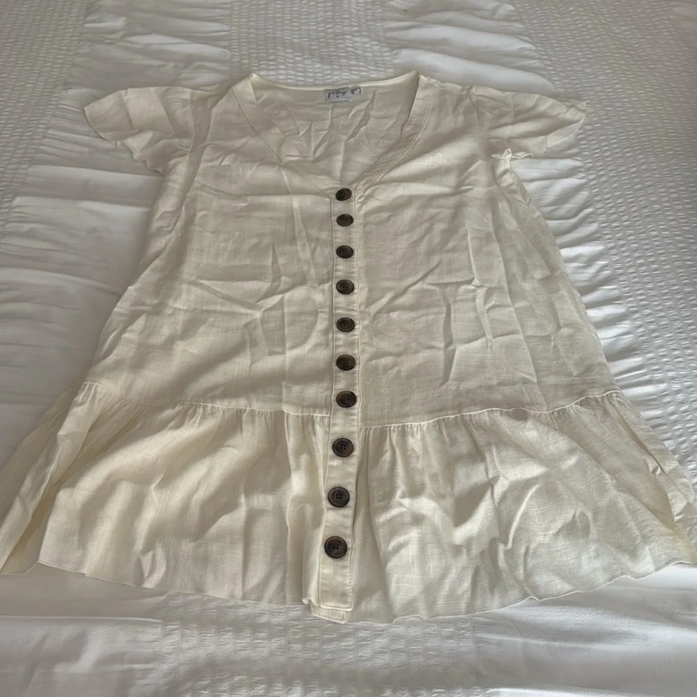 Princess Polly te amo Cream Mini Dress size US6